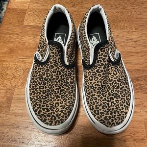 Little girls leopard print VANS